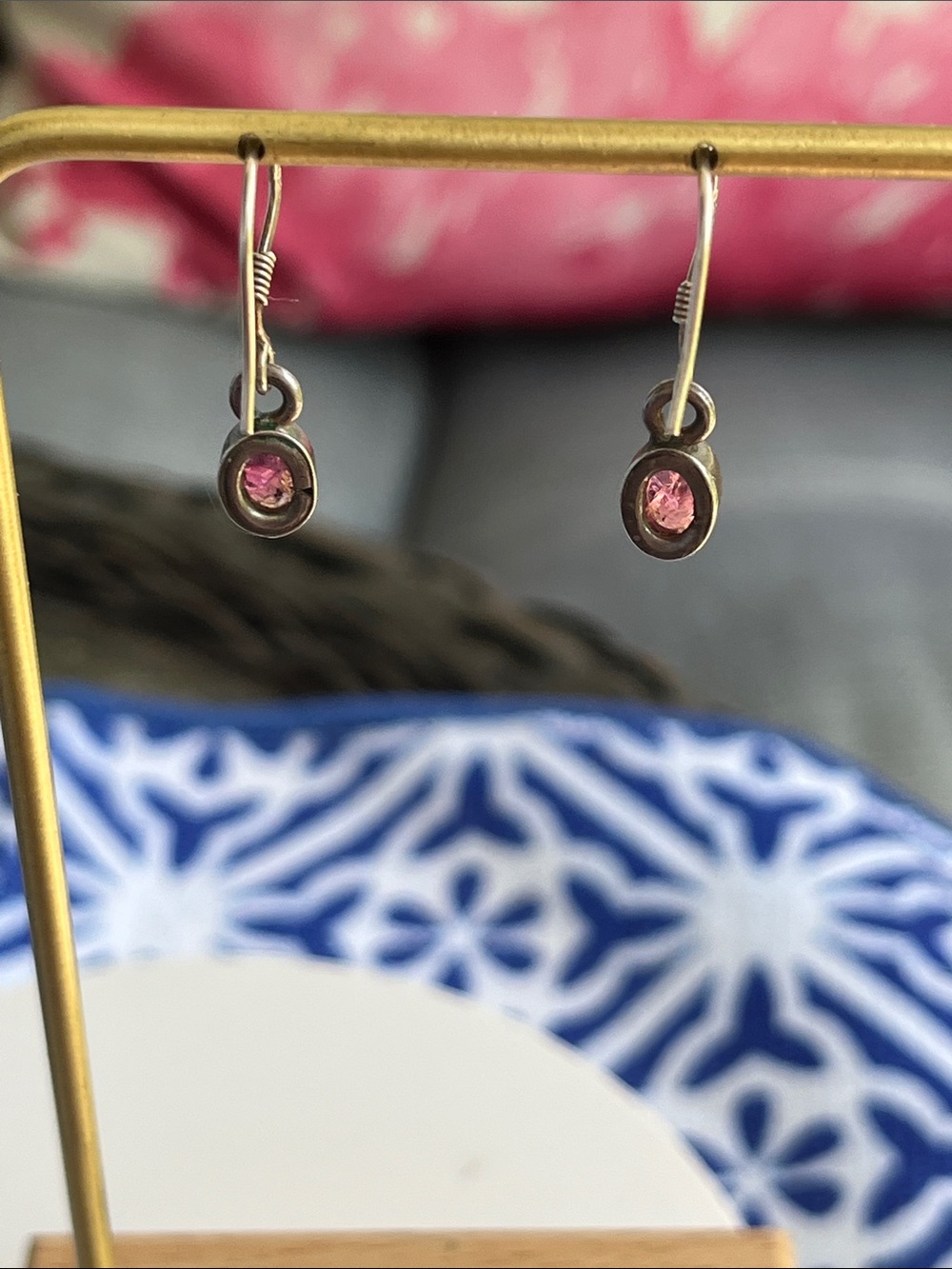 Pink Tourmaline 925 Silver earrings - Picture 9 of 12